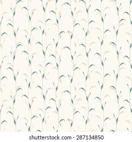 Elegant seamless pattern with branches and leaves, vector illustration