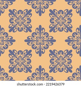 Elegantes, nahtloses Muster, hellgeometrischer floraler Hintergrund für Design und Scrapbook