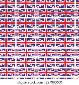 Elegant seamless pattern with british flags, design elements. Can be used for invitations, greeting cards, scrapbooking, print, gift wrap, manufacturing. Travel background