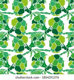 Elegant seamless pattern with broccoli, design elements. Vegetable pattern for invitations, cards, print, gift wrap, manufacturing, textile, fabric, wallpapers. Food, kitchen, vegetarian theme