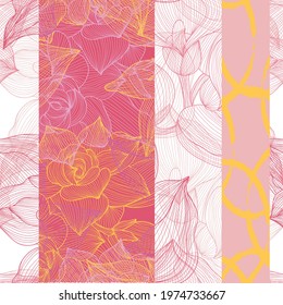 Elegant seamless pattern with calla and gardenia, design elements. Floral  pattern for invitations, cards, print, gift wrap, manufacturing, textile, fabric, wallpapers