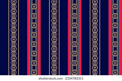 elegant seamless pattern of chain and stripes with golden medals