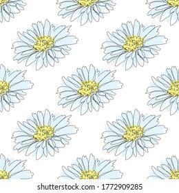 Diseño elegante y sin fisuras con flores de manzana, elementos de diseño. Patrón floral para invitaciones, tarjetas, impresiones, envoltura de regalo, manufactura, textiles, tela, papel pintado. Estilo de arte de línea continuo