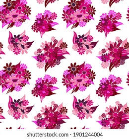 Elegant seamless pattern with chamomile flowers, design elements. Floral  pattern for invitations, cards, print, gift wrap, manufacturing, textile, fabric, wallpapers