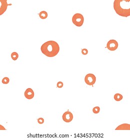 Elegant Seamless Pattern Circle of Orange color. Perfect for your design, textile, pattern fills, box, posters, cards, web page background etc. Pattern under the mask. Vector.