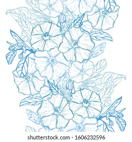 Elegant seamless pattern with clematis flowers, design elements. Floral  pattern for invitations, cards, print, gift wrap, manufacturing, textile, fabric, wallpapers