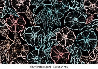 Diseño elegante y transparente con flores clematis, elementos de diseño. Patrón floral para invitaciones, tarjetas, papel, envoltura de regalo, manufactura, textiles, tejidos, papeles pintados