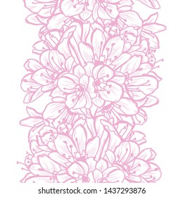 Elegant seamless pattern with clivia (amaryllis) flowers, design elements. Floral  pattern 