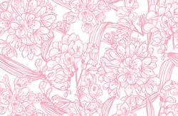 Elegant Seamless Pattern With Clivia Flowers, Design Elements. Floral  Pattern For Invitations, Cards, Print, Gift Wrap, Manufacturing, Textile, Fabric, Wallpapers