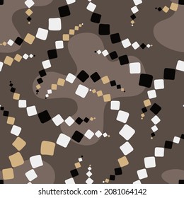 Elegant seamless pattern in coffee colors.
 Vector illustration for print, fabric, cover, packaging, interior decor, blog decoration and other your projects.