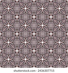 Elegant seamless pattern in coffee tones. Art forms are grouped and arranged in a specific order. Vector image for print, textile, packaging, interior design and your other projects.