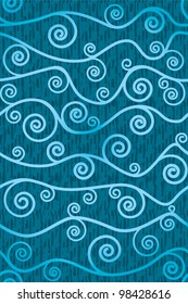 Elegant Seamless Pattern With Curves On Background Stylized Like Textile
