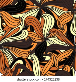 elegant seamless pattern with decorative abstract flowers, design element