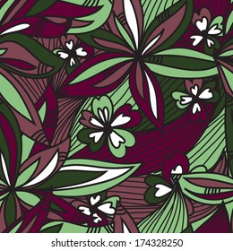 elegant seamless pattern with decorative abstract flowers, design element