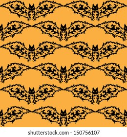 elegant seamless pattern with decorative bats for your design