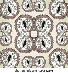 elegant seamless pattern with decorative carnival masks for your design