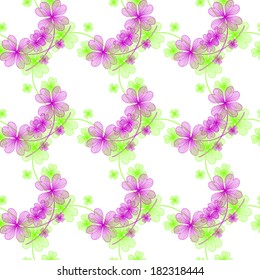 elegant seamless pattern with decorative clovers, design element