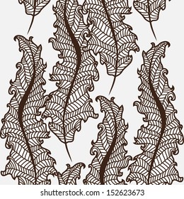 elegant seamless pattern with decorative feathers for your design