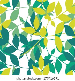 elegant seamless pattern with decorative floral branches, design element