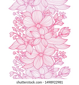 Elegant seamless pattern with decorative flowers, design elements. Floral  pattern for invitations, cards, print, gift wrap, manufacturing, textile, fabric, wallpapers