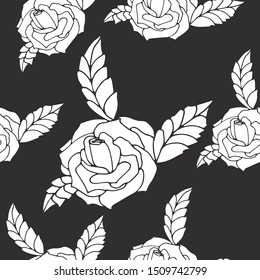 Elegant seamless pattern with decorative flowers, design elements. Floral pattern for invitations, cards, print, gift wrap, manufacturing, textile, fabric, wallpapers