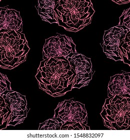 Elegant seamless pattern with decorative flowers, design elements. Floral  pattern for invitations, cards, print, gift wrap, manufacturing, textile, fabric, wallpapers