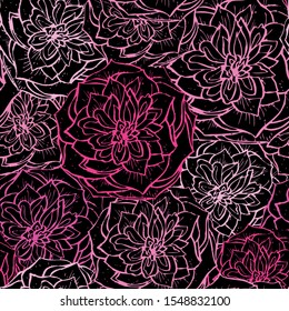 Elegant seamless pattern with decorative flowers, design elements. Floral  pattern for invitations, cards, print, gift wrap, manufacturing, textile, fabric, wallpapers