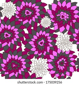 elegant seamless pattern with decorative flowers, design element