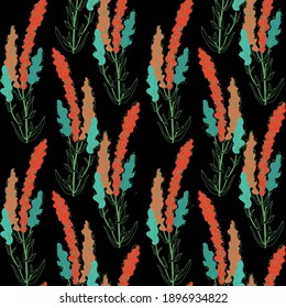 Elegantes, nahtloses Muster mit dekorativen Blumen, Designelementen. Blumenmuster für Einladungen, Karten, Druck, Geschenkverpackungen, Herstellung, Textilien, Gewebe, Wallpaper