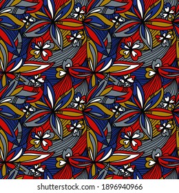 Elegantes, nahtloses Muster mit dekorativen Blumen, Designelementen. Blumenmuster für Einladungen, Karten, Druck, Geschenkverpackungen, Herstellung, Textilien, Gewebe, Wallpaper
