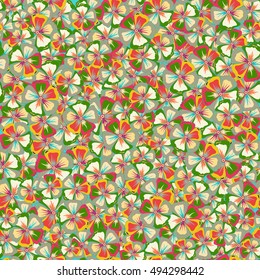 Elegant seamless pattern with decorative flowers background. Vector floral pattern for wedding invitations, greeting cards, scrapbooking, print, gift wrap, manufacturing fabric and textile.