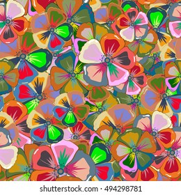 Elegant seamless pattern with decorative flowers background. Vector floral pattern for wedding invitations, greeting cards, scrapbooking, print, gift wrap, manufacturing fabric and textile.