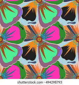 Elegant seamless pattern with decorative flowers background. Vector floral pattern for wedding invitations, greeting cards, scrapbooking, print, gift wrap, manufacturing fabric and textile.