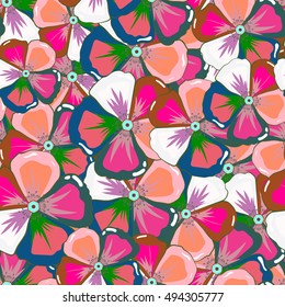 Elegant seamless pattern with decorative flowers background. Vector floral pattern for wedding invitations, greeting cards, scrapbooking, print, gift wrap, manufacturing fabric and textile.