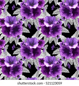 Elegant seamless pattern with decorative flowers in watercolor style, design elements. Floral pattern for wedding invitations, greeting cards, scrapbooking, print, gift wrap, manufacturing