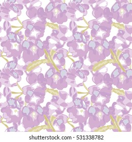 Elegant seamless pattern with decorative flowers in watercolor style, design elements. Floral pattern for wedding invitations, greeting cards, scrapbooking, print, gift wrap, manufacturing. Editable