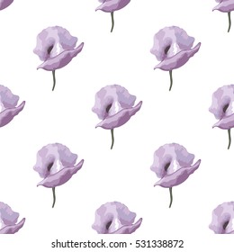 Elegant seamless pattern with decorative flowers in watercolor style, design elements. Floral pattern for wedding invitations, greeting cards, scrapbooking, print, gift wrap, manufacturing. Editable