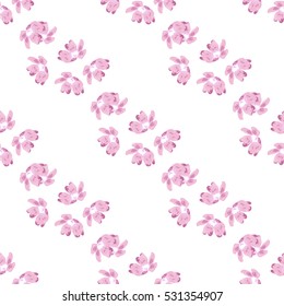 Elegant seamless pattern with decorative flowers in watercolor style, design elements. Floral pattern for wedding invitations, greeting cards, scrapbooking, print, gift wrap, manufacturing. Editable