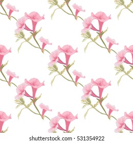 Elegant seamless pattern with decorative flowers in watercolor style, design elements. Floral pattern for wedding invitations, greeting cards, scrapbooking, print, gift wrap, manufacturing. Editable