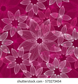 elegant seamless pattern with decorative flowers