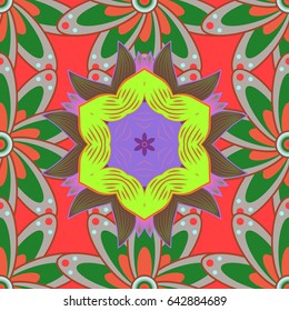 Elegant seamless pattern with decorative flowers 