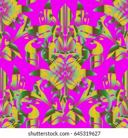 Elegant seamless pattern with decorative flowers in blue colors. Vector floral pattern for wedding invitations, greeting cards, scrapbooking, print, gift wrap, manufacturing fabric and textile.