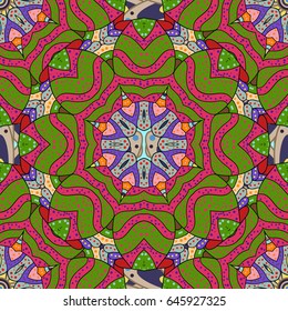 Elegant seamless pattern with decorative flowers in blue colors. Vector floral pattern for wedding invitations, greeting cards, scrapbooking, print, gift wrap, manufacturing fabric and textile.