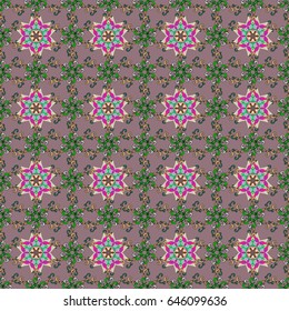Elegant seamless pattern with decorative flowers in blue colors. Vector floral pattern for wedding invitations, greeting cards, scrapbooking, print, gift wrap, manufacturing fabric and textile.