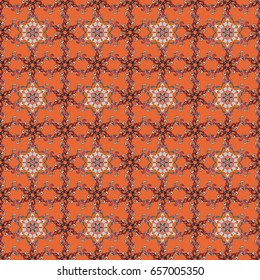 Elegant seamless pattern with decorative flowers in colors. Vector floral pattern for wedding invitations, greeting cards, scrapbooking, print, gift wrap, manufacturing fabric and textile.