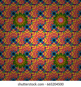Elegant seamless pattern with decorative flowers in colors. Vector floral pattern for wedding invitations, greeting cards, scrapbooking, print, gift wrap, manufacturing fabric and textile.