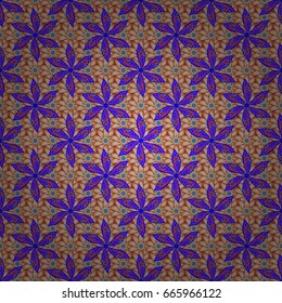 Elegant seamless pattern with decorative flowers in colors. Vector floral pattern for wedding invitations, greeting cards, scrapbooking, print, gift wrap, manufacturing fabric and textile.