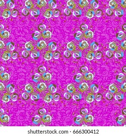 Elegant seamless pattern with decorative flowers background, design elements. Vector floral pattern for wedding invitations, greeting cards, print, gift wrap, manufacturing fabric and textile.