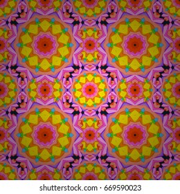 Elegant seamless pattern with decorative flowers in colors. Vector floral pattern for wedding invitations, greeting cards, scrapbooking, print, gift wrap, manufacturing fabric and textile.
