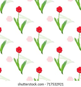 Elegant seamless pattern with decorative flowers in watercolor style, design elements. Floral pattern for wedding invitations, greeting cards, scrapbooking, print, gift wrap, manufacturing. Editable